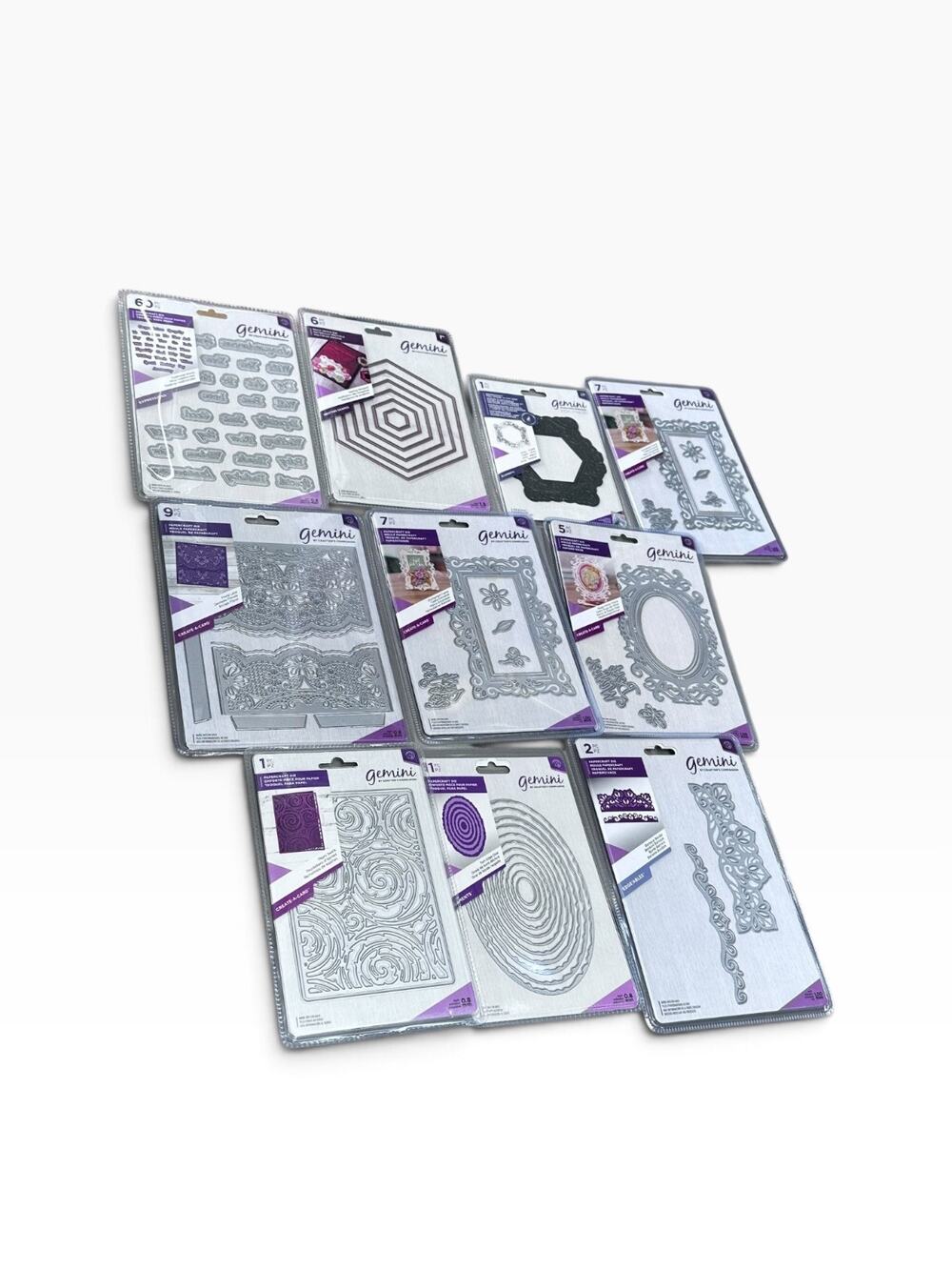 Lot of 10 Crafters Companion Gemini Dies Stamps Various Types NEW SEALED